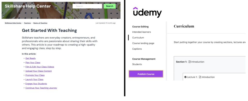 Skillshare vs Udemy